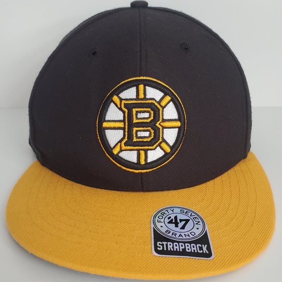 BOSTON BRUINS Strapback Hat Embroidered Logo Official NHL Hockey Team Swag Merch - Picture 1 of 12